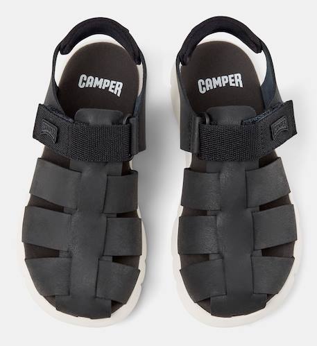 Sandales garçon cuir ORUGA Marine+Noir 2 9 - vertbaudet enfant 