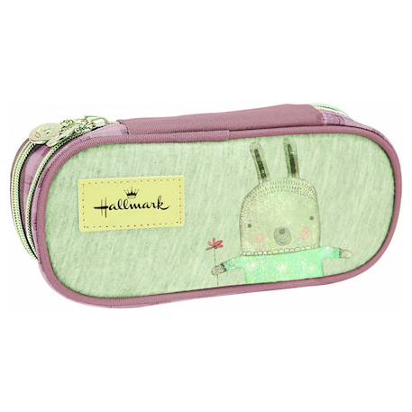 Trousse scolaire 2 compartiments hallmark lapin 22 cm  - vertbaudet enfant