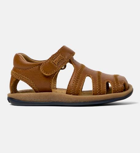 Sandales cuir BICHO Marron moyen 1 - vertbaudet enfant 