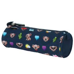 Trousse ronde newmoji boy 22 cm koala zippée avec anse  - vertbaudet enfant
