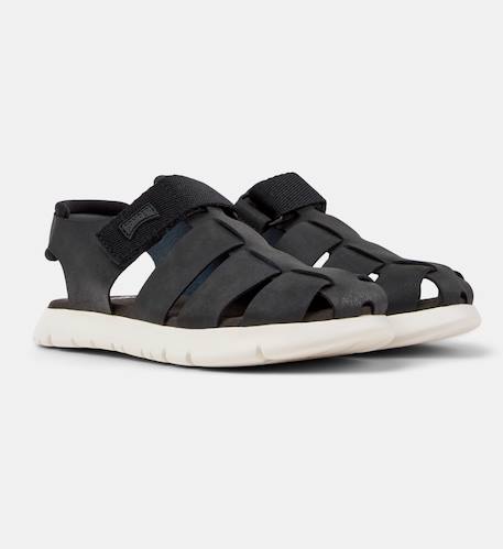 Sandales garçon cuir ORUGA Marine+Noir 2 8 - vertbaudet enfant 