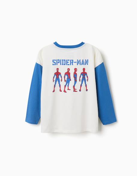 T-shirt en coton à manches longues et imprimés spider-man Blanc 2 - vertbaudet enfant 