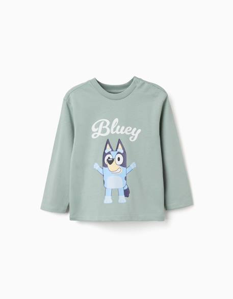 Bébé-T-shirt, sous-pull-T-shirt en coton à manches longues et imprimé bluey