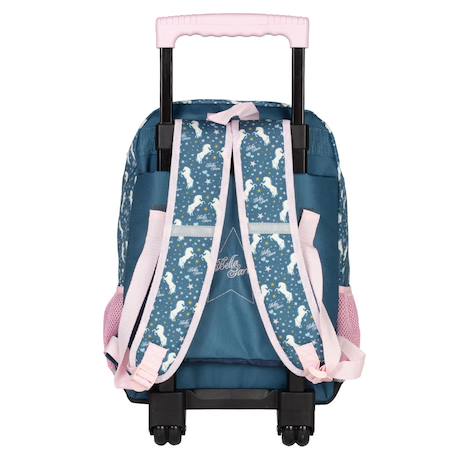 Sac à dos à roulettes fille 43 cm - motif cheval - generique bella sara Violet 3 - vertbaudet enfant 