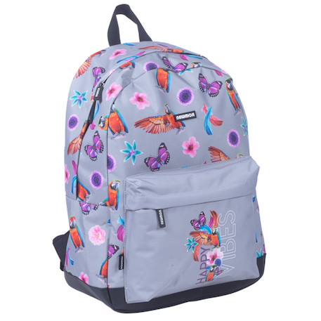 Sac à dos newmoji 43 cm tropical - poche avant paradise Gris / bleu / marine / blanc 1 - vertbaudet enfant 