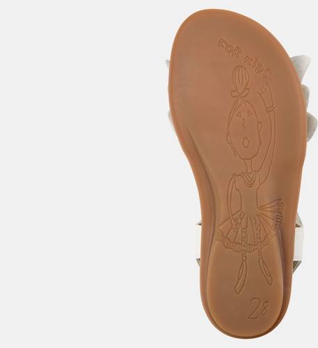 Sandales fille cuir RIGHT KIDS TWINS Blanc naturel+Rose pastel 5 - vertbaudet enfant 