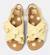 Sandales fille cuir RIGHT KIDS TWINS Jaune pastel+Noir 3 - vertbaudet enfant 