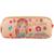 Trousse rectangulaire cmp be happy – 2 compartiments zippés 21 cm Beige / blanc 1 - vertbaudet enfant 