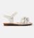 Sandales fille cuir RIGHT KIDS TWINS Blanc naturel+Rose pastel 1 - vertbaudet enfant 