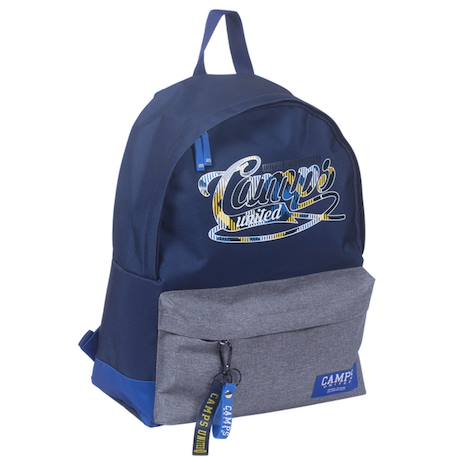 Sac à dos effet textile camps boy 42 cm Bleu / gris 1 - vertbaudet enfant 