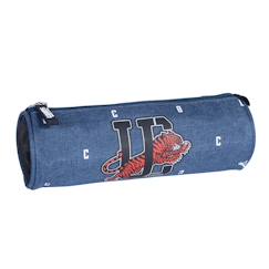 Jouet-Matériel scolaire-Trousse ronde textile effet denim