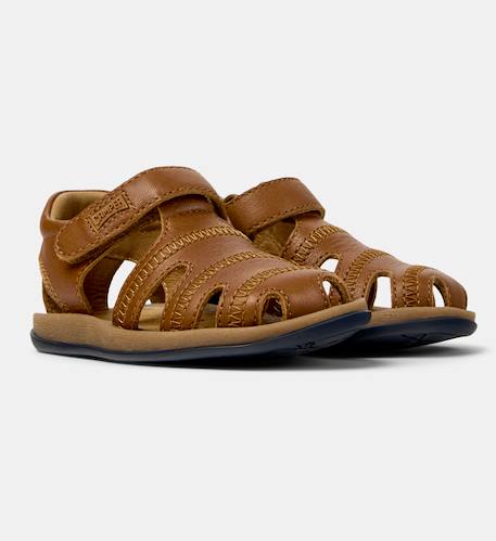 Sandales cuir BICHO Marron moyen 2 - vertbaudet enfant 