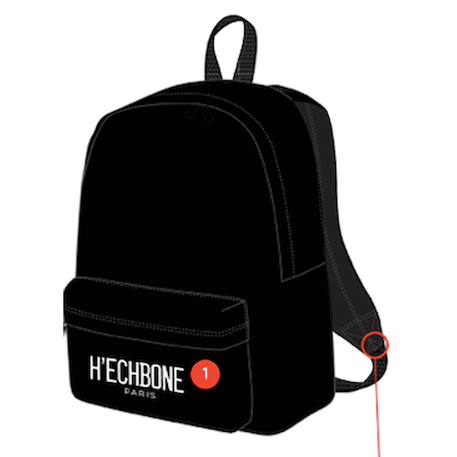 Sac à dos classic en toile hechbone Noir / blanc 1 - vertbaudet enfant 