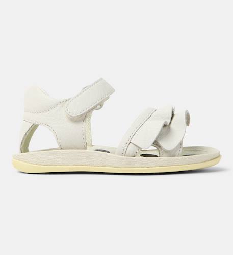Sandales fille cuir BICHO FW TWINS Blanc naturel+Rose pastel 1 - vertbaudet enfant 