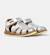 Sandales fille cuir BICHO Gris moyen+Rose pastel 2 - vertbaudet enfant 