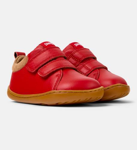 Baskets garçon cuir PEU CAMI Rouge moyen 2 - vertbaudet enfant 