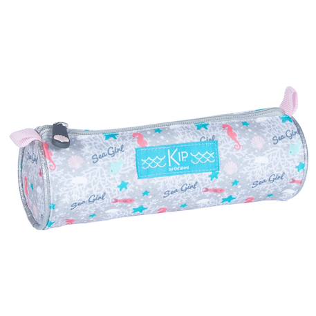 Trousse ronde kip sea girl en tissu – fermeture zippée Bleu ciel 1 - vertbaudet enfant 