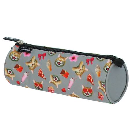 Garçon-Accessoires-Trousse ronde newmoji chats – 22 cm zippée – 1 compartiment newmoji
