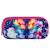 Trousse rectangle double compartiment zip must team - papillons - 21 x 9 x 6 cm Bleu / magenta / gris 1 - vertbaudet enfant 
