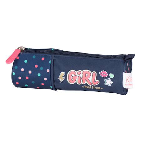 Garçon-Accessoires-Trousse ronde kip girl 22 cm (girl you rock)