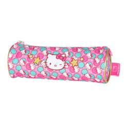 Trousse ronde zippée hello kitty 22 cm x ø7 cm – 1 compartiment  - vertbaudet enfant