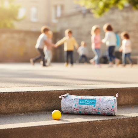 Trousse ronde kip sea girl en tissu – fermeture zippée Bleu ciel 2 - vertbaudet enfant 