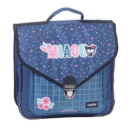 Cartable maternelle fille chacha miaou 36 cm 2 compartiments polyester – kidabord  - vertbaudet enfant