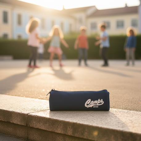 Trousse ronde textile effet denim Bleu marine 2 - vertbaudet enfant 