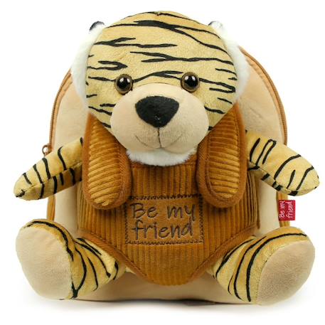Garçon-Accessoires-Sac à dos réversible en peluche tigre 25 cm