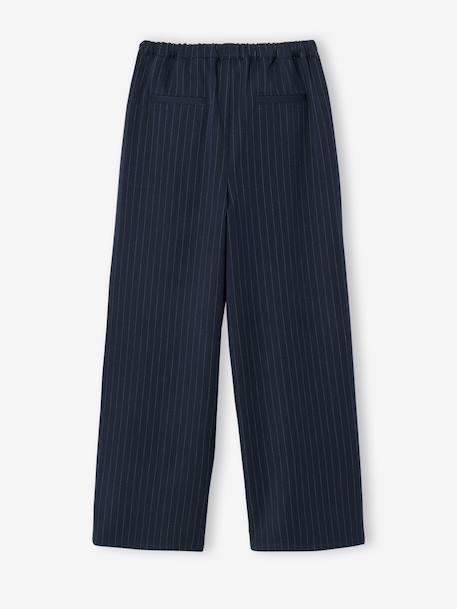 Pantalon tailoring fille gris chiné+marine 6 - vertbaudet enfant 
