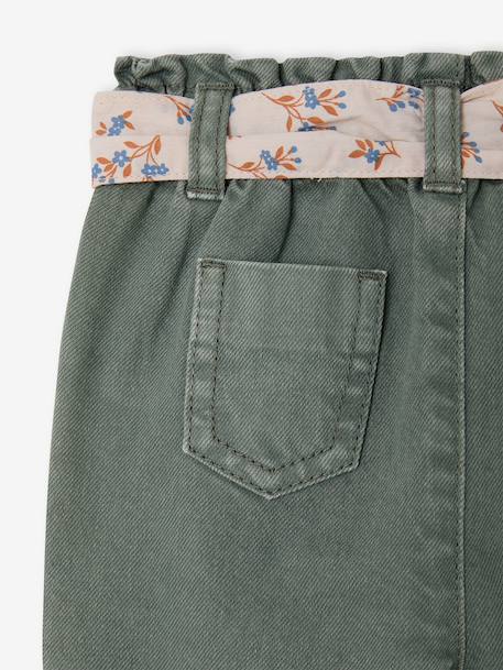 Pantalon paperbag bébé fille VERT MOYEN UNI 4 - vertbaudet enfant 