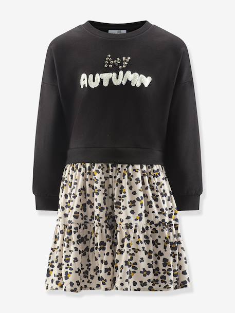 Robe Autumn fille Happy Girls noir 1 - vertbaudet enfant 