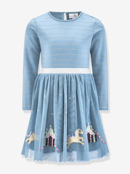 Robe en tulle avec broderie cirque fille Happy Girls bleu ciel 1 - vertbaudet enfant 