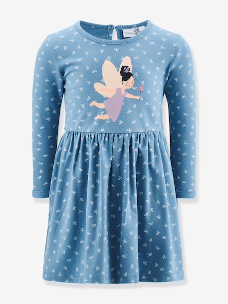 Robe avec imprimé fées fille Happy Girls bleu ciel 1 - vertbaudet enfant 