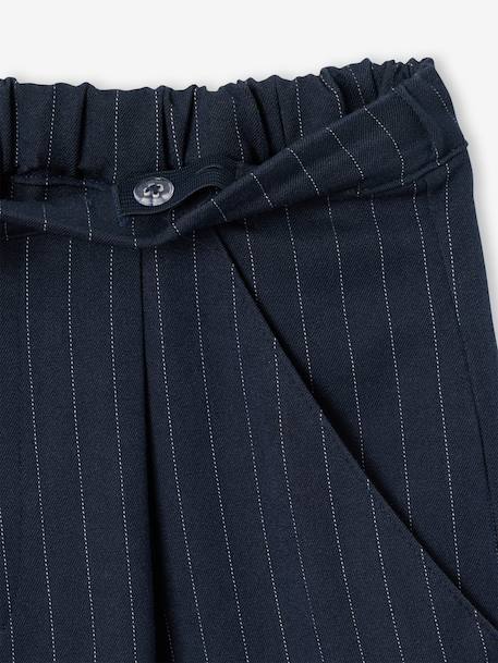 Pantalon tailoring fille gris chiné+marine 8 - vertbaudet enfant 