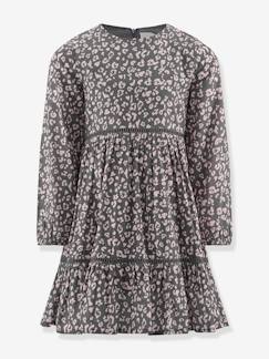 -Robe à volants étagés avec imprimé léopard fille Happy Girls