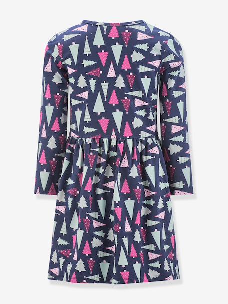 Robe avec imprimé sapins de Noël fille Happy Girls marine 2 - vertbaudet enfant 