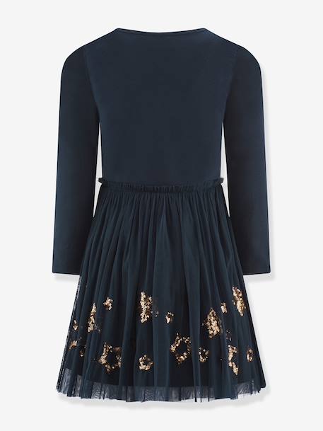 Robe avec étoiles à sequins fille Happy Girls bordeaux+marine 4 - vertbaudet enfant 