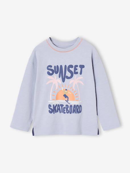 T-shirt manches longues garçon bleu clair 1 - vertbaudet enfant 
