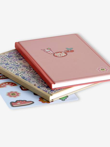 Lot de 2 cahiers et stickers papier marine+rose pâle 6 - vertbaudet enfant 