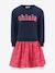 Robe avec inscription Ohlala fille Happy Girls marine 1 - vertbaudet enfant 