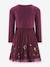 Robe avec étoiles à sequins fille Happy Girls bordeaux+marine 2 - vertbaudet enfant 