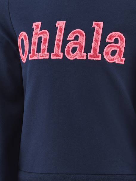 Robe avec inscription Ohlala fille Happy Girls marine 3 - vertbaudet enfant 
