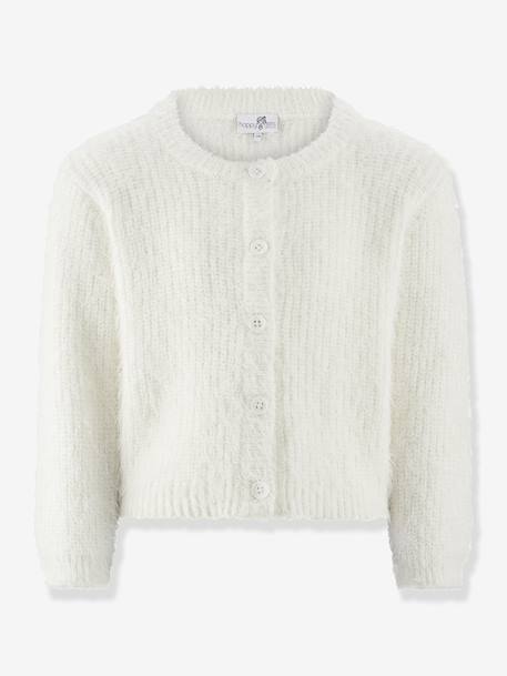 Cardigan fille Happy Girls bordeaux+écru+gris+rose nude 3 - vertbaudet enfant 