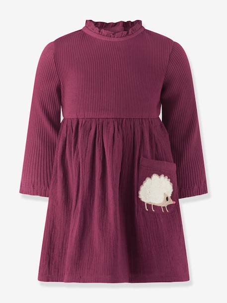 Robe avec hérisson fille Happy Girls bordeaux 1 - vertbaudet enfant 
