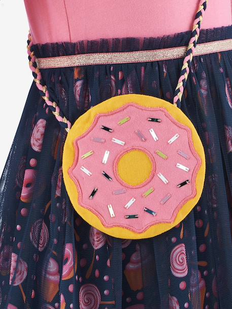 Robe avec sac donut fille Happy Girls rose bonbon 3 - vertbaudet enfant 