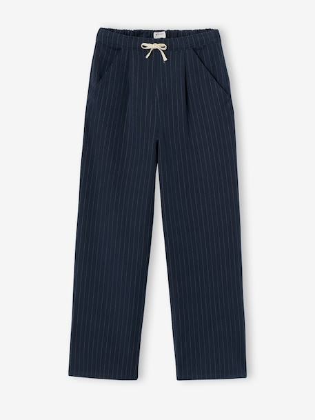 Pantalon tailoring fille gris chiné+marine 5 - vertbaudet enfant 