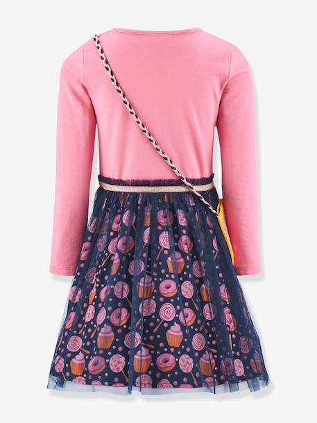 Robe avec sac donut fille Happy Girls rose bonbon 2 - vertbaudet enfant 