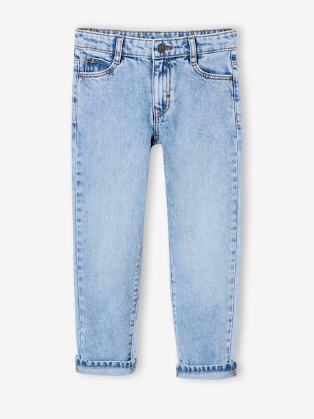 Jean droit garçon morphologie medium denim brut+stone 10 - vertbaudet enfant 