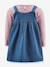 Ensemble fille : robe en jean et t-shirt Happy Girls bleu jean 2 - vertbaudet enfant 